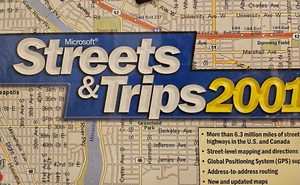 Microsoft Streets & Trips 2001 PC CD-ROM Own The Road Navigation On-Sale Deal - Picture 1 of 5