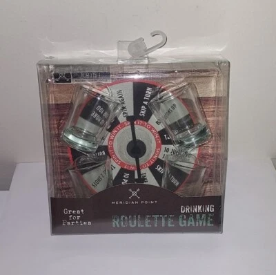 Drinking Roulette Game w/4 Shot Glasses 21+ Great For Parties Holiday Fun New - Image 1 of 4