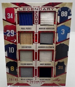 2022 Leaf In the Game Used MBAPPE, DRYDEN, MILLER, PIERCE, KILLEBREW, Murray /45