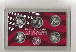 2002 s 5-piece silver quarter proof set no box or COA - Picture 1 of 2