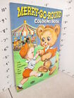 MERRY GO ROUND carousel horse teddy bear 1961 comic coloring book unused 32p
