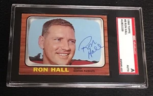 RON HALL 1966 TOPPS SIGNED AUTOGRAPHED CARD #8 BOSTON PATRIOTS SGC AUTHENTIC - Picture 1 of 2