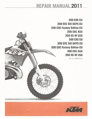 KTM Service Workshop Shop Repair Manual Book 2011 300 EXC SIX DAYS - Image 1 of 4