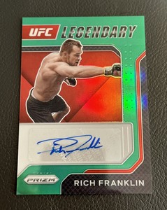 2022 Rich Franklin UFC Prizm Green Legendary Signatures Auto 