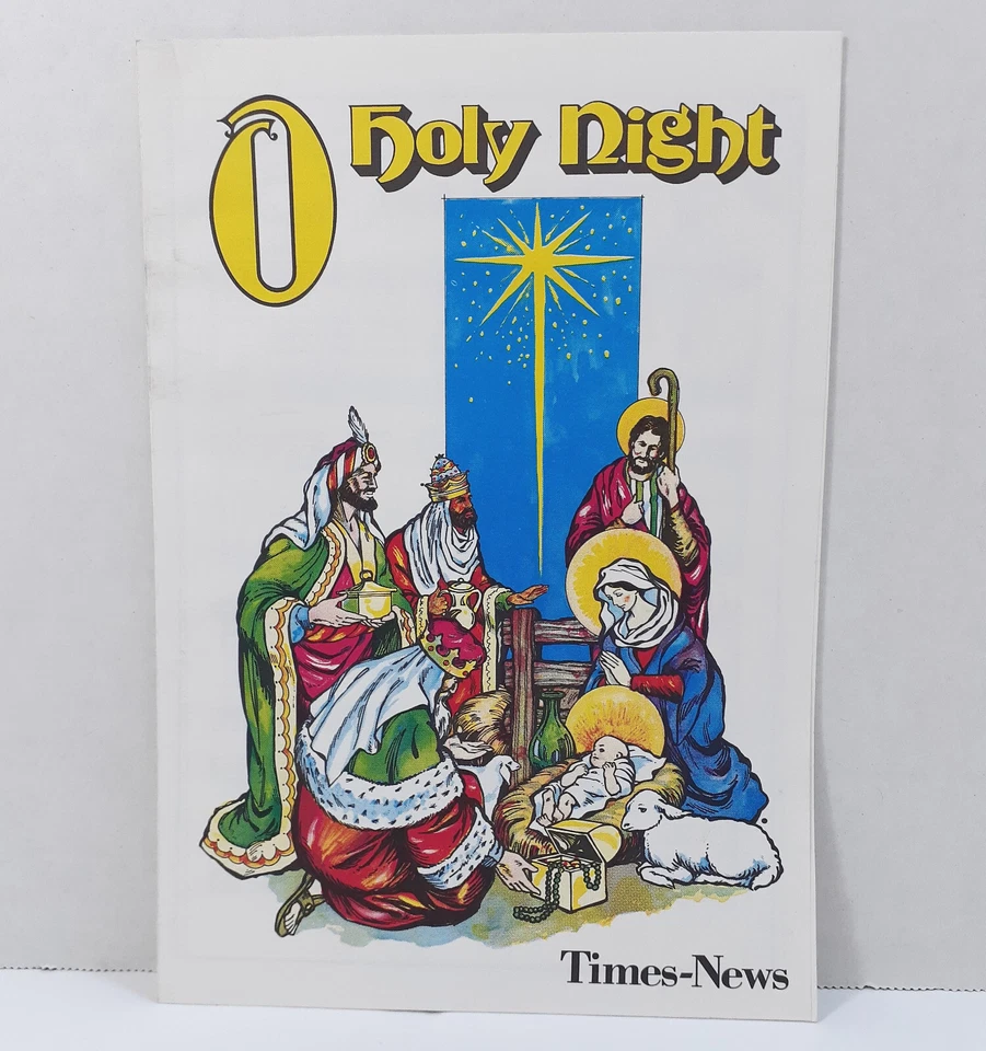 Vintage O Holy Night Christmas Carols Song Book Burlington NC Times-News 1960s - Image 1 of 3