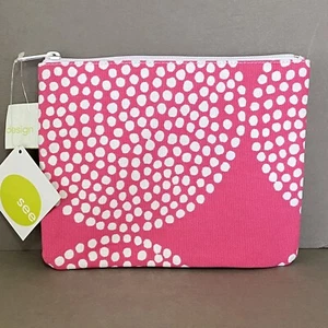 NWT See Design Donna Gorman Lined Large Travel Pouch Coin Watermelon Big Wheels - Picture 1 of 15