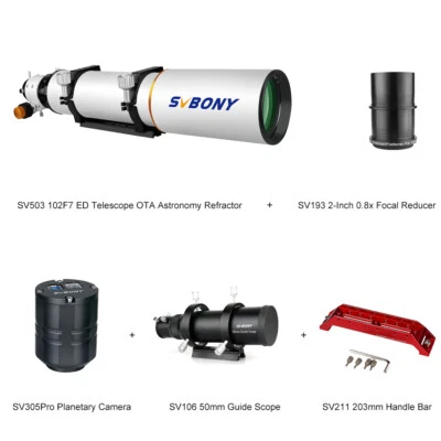 SVBONY SV503 102ED Telescope Deep Sky Photography Kit +SV305Pro Planetary Camera - Image 1 of 4