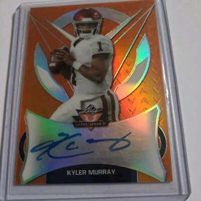 kyler murray signed/auto'd 2019 Leaf Valiant Orange rookie auto #/50  - Image 1 of 3