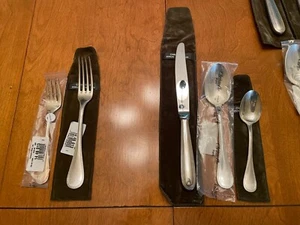CHRISTOFLE PERLES STERLING SILVER 5 PIECE FLATWARE PLACE SETTING $2240 value - Picture 1 of 6