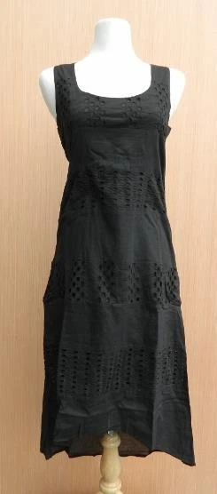 NUEVO CON ETIQUETAS Catálogo Sundance VESTIDO ECLIPSE Negro Algodón Ojales Encaje 80% de descuento al por menor Foto 1 de 1