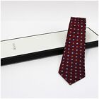 R29 Gucci Silk Tie Red All Over Pattern Used S Rank Business Men's Box Included