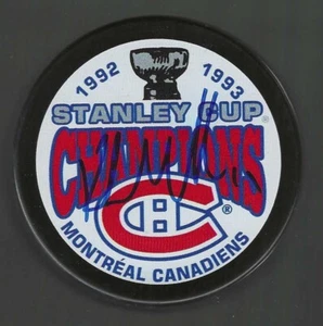 Kirk Muller Signed Montreal Canadiens 1993 Stanley Cup Championship Puck - Picture 1 of 1