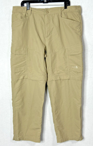 Pantaloni cargo THE NORTH FACE convertibili zip uomo XL polsino zip nylon cachi