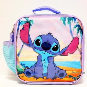 Disney Lilo And Stitch Insulated Lunchbox Lunch Bag School Snack Tote Hawaiian - Picture 1 of 6