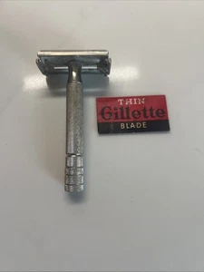 Vintage 1948-49 Gillette Super Speed TTO Double Edge DE Safety Razor CLEAN - Picture 1 of 5
