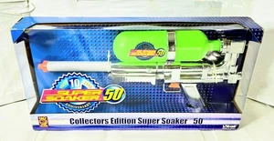 NOS 1998 90s Super Soaker 50 Collectors Chrome 10 Year Anniversary Toy  - Bild 1 von 5