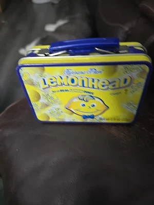 Vintage Ferrara Pan LEMONHEAD Candy Small Collectible Tin Lunch Box - Image 1 of 3