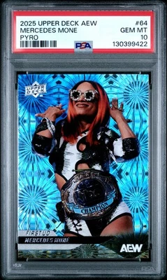 2025 UPPER DECK AEW PYRO #64 MERCEDES MONE PSA 10 - Image 1 of 2