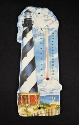 Termómetro colgante de pared faro porcelana cerámica Kate Beetle vintage Foto 1 de 2