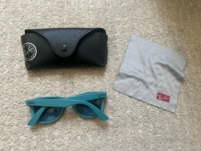 Auténtico Ray Ban Wayfarer 2140 884/71 50-22 Turquesa Mate - HECHO EN ITALIA Foto 1 de 4