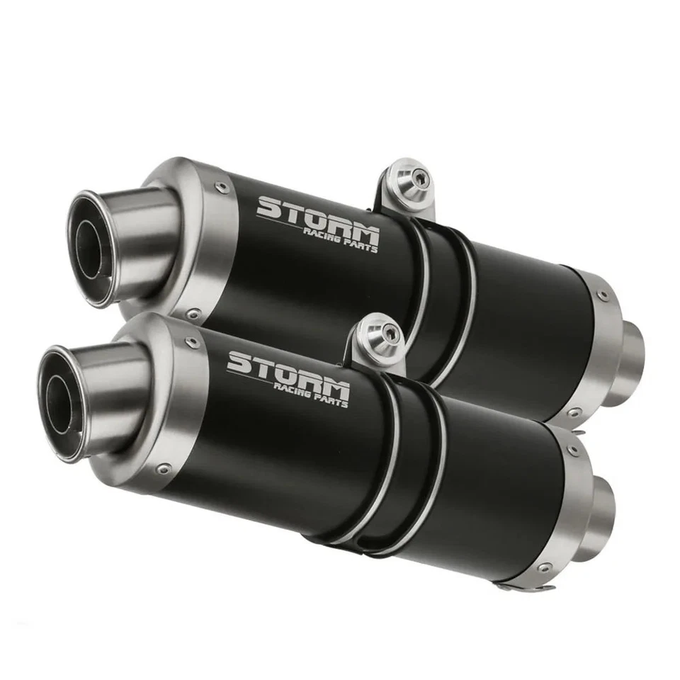 Silenciadores de escape Storm de Mivv negros acero Gp para Ducati Monster 620 2002 > 2006 Foto 1 de 1