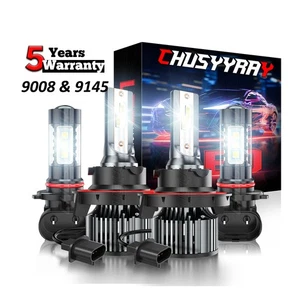 For Chrysler Aspen Sport Utility 4-Door 2007-2009 LED Headlight Fog Light Bulbs - Picture 1 of 24