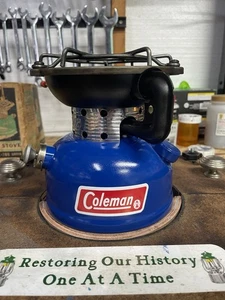 Coleman Blue 502 5/72 Single Burner Camp Stove Full Restore Vintage Equipment - Picture 1 of 24