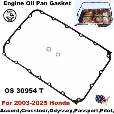 For Honda Accord Odyssey Ridgeline Pilot Engine Oil Pan Gasket Kit OS 30954 T - Image 1 of 4
