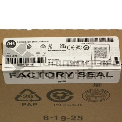 2025 Allen Bradley 1756-L83E /B ControlLogix SEALED Surplus PLC 10MB *US SELLER* - Image 1 of 4