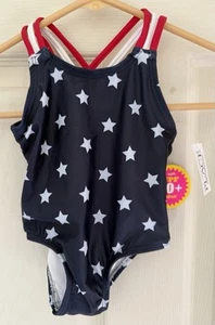 Baby Toddler Girls 9-12 Month Bathing Suit Red White Blue The Children’s Place - Picture 1 of 7