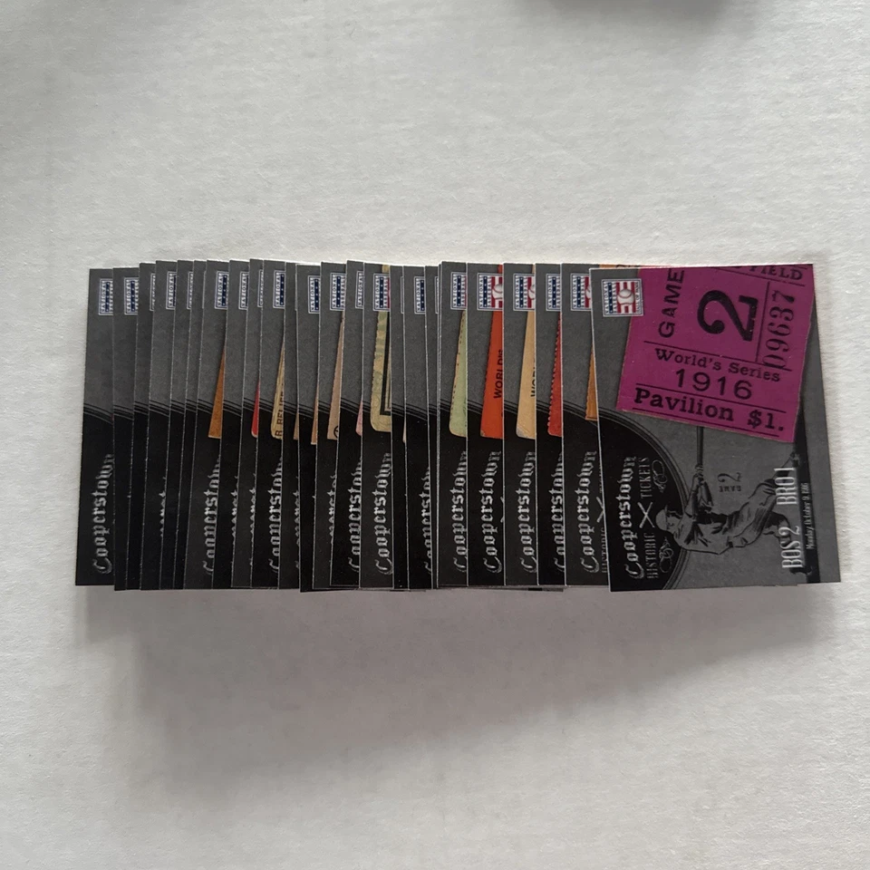 2013 PANINI COOPERSTOWN HISTORIC TICKETS INSERT CARD Complete Set 1-25 - Image 1 of 1