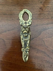 Vintage Brass Lion Door Knocker 12.5 cm H Interior Door - Picture 1 of 5