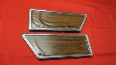 1973-1977 PONTIAC GRAND PRIX REAR INTERIOR PANEL TRIM WOODGRAIN INSERT - Image 1 of 4