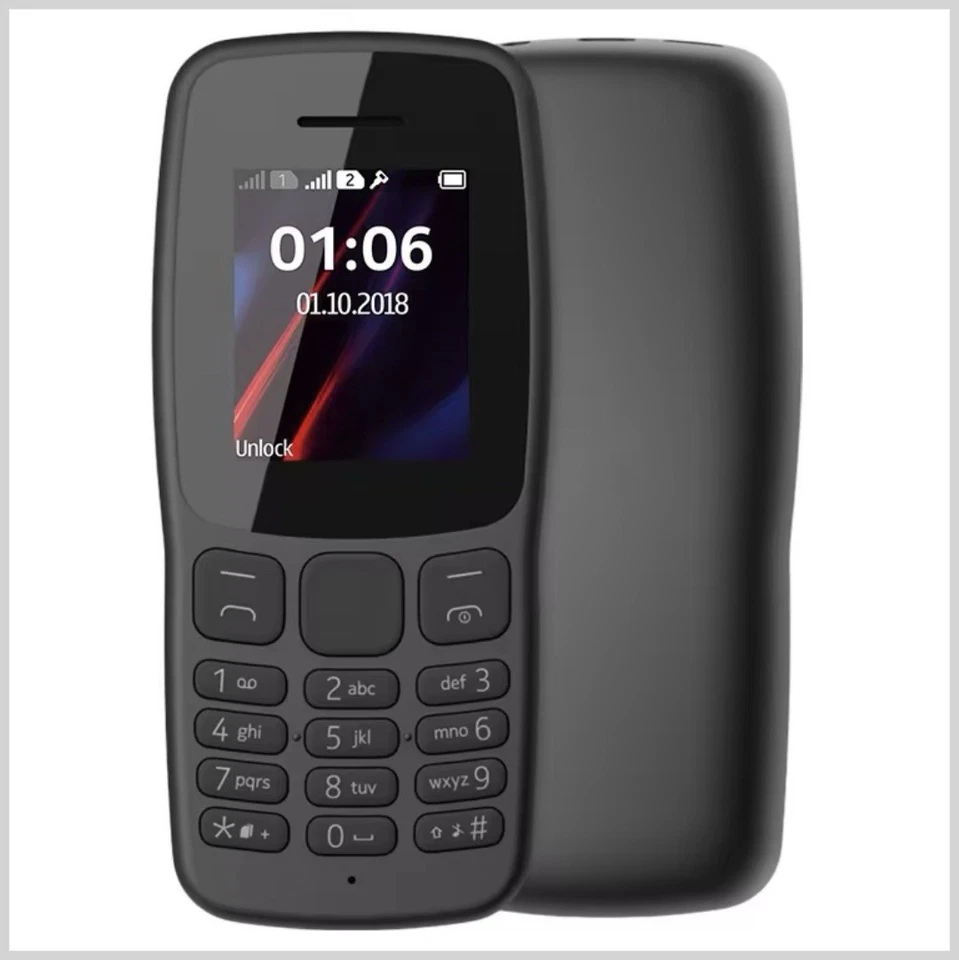 TELEFONO CELLULARE NOKIA 106 BLACK DUAL SIM VERS. 2018 NERO TA-1114 DS NERO - Immagine 1 di 1