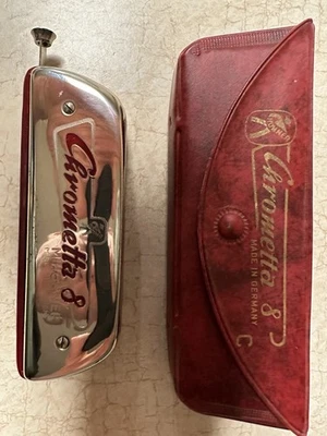Chrometta 8  "C" German Made Chromatic Harmonica By M. Hohner Original Case - Image 1 of 3