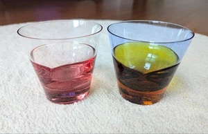 Sugahara DUO altes Paar Bernstein & Rose Gläser (ohne Box), Made in Japan - Bild 1 von 1