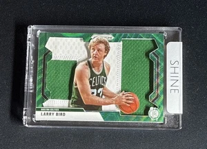 Larry Bird Prizm Green Celtics Jersey Card Art 1/1 Created By SHINE - Picture 1 of 2