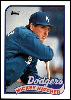Mickey Hatcher Los Angeles Dodgers 1989 Topps #483 Baseball Card - Image 1 of 2