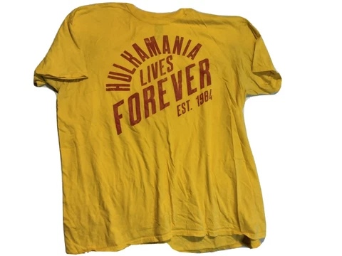 Hulk Hogan WWE Authentic Hulkamania Lives Forever T-Shirt Adult Medium 2X Cover