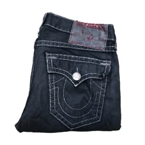 Jeans True Religion vintage talla 36 RICKY SUPER T denim recubierto de cera - Imagen 1 de 8