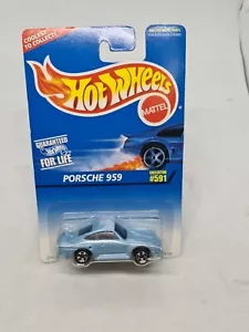 1995 Hot Wheels Powder Blue Porsche 959 w/5SP Wheels Collector #591 - NEW 15790 - Picture 1 of 9