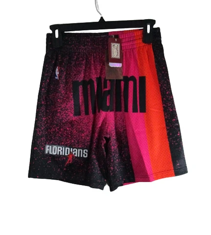NWT Mitchell & Ness Miami Heat Floridians Re-Take Gradient Swingman Shorts 2XL Cover