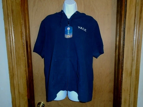 Yale Bulldogs Women's Short Sleeve Full Zip Polar Fleece Hoodie 1X NWT Cover