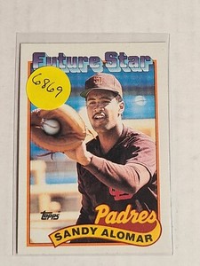 SANDY ALOMAR JR ROOKIE - 1989 Topps #648 RC (Future Star)   Padres 