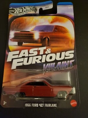 Ford 427 Fairlane 1966 Fast & Furious Villains 3/5 Hot Wheels 2025 rojo casi como nuevo Foto 1 de 2