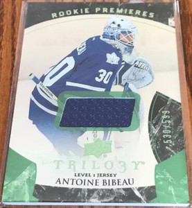 2015-16 Upper Deck Trilogy Rainbow Green Jersey Antoine Bibeau #112 #’d 530/599