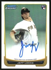 2012 Bowman Chrome Rookie Autographs Refractors #204 Jeff Locke /500