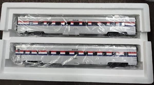 MTH/Premier 20-6648 2-Car 70' ABS Slpr/Diner Passenger Set - Ribbed - Amtrak MIB - Picture 1 of 4
