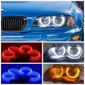 RGB LED Angel Eyes APP Control Halo Rings for BMW E36 E46 E39 E38 M3 Headlight - Picture 1 of 13