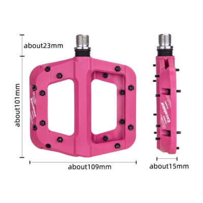 ZTTO Road Mountain Bike Pedals Flat Nylon Sealed Bearing 9/16" For MTB BMX - Image 1 of 4